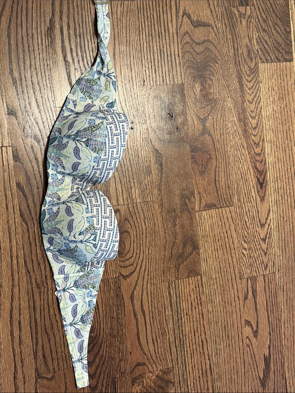 Tory Burch Print swim top  in Blue and Cream